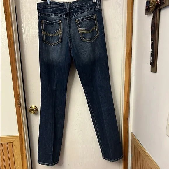 Ariat Blue Straight Jeans Classic Denim Style - Picture 7 of 9